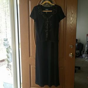 Positive Attitude Black Evening Dress Sz. 10P EUC